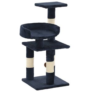 vidaXL Kloretre med klorestolper i sisal 65 cm bl&aring;