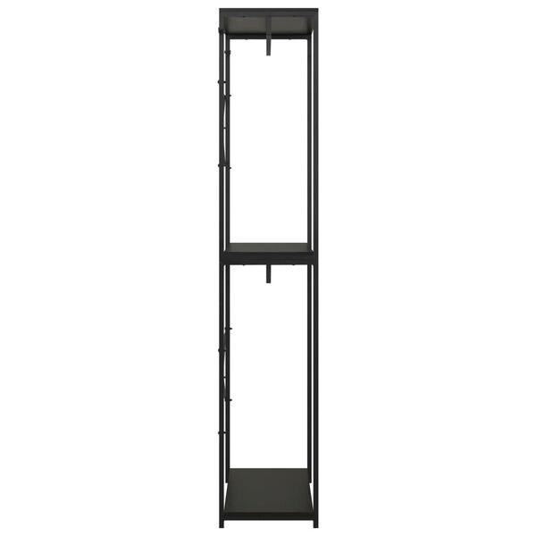 vidaXL Garderobe svart 60x40x213 cm metall og sponplate