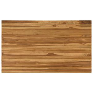 vidaXL Bordplate 120 x 70 x 3,5 cm Rektangul&aelig;r Massivt Teaktre