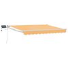 vidaXL Manuell utvidbar markise med LED-lamper sand
