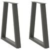 vidaXL Spisebordben V-formet 2 stk antrasitt 50x(72-73,3) cm st&aring;l