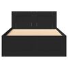 vidaXL Sengeramme med hodegavl svart 100x200 cm konstruert tre