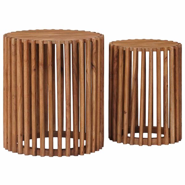 vidaXL Sidebordssett med lagring med d&oslash;r Brun 40 x 40 x 45 cm