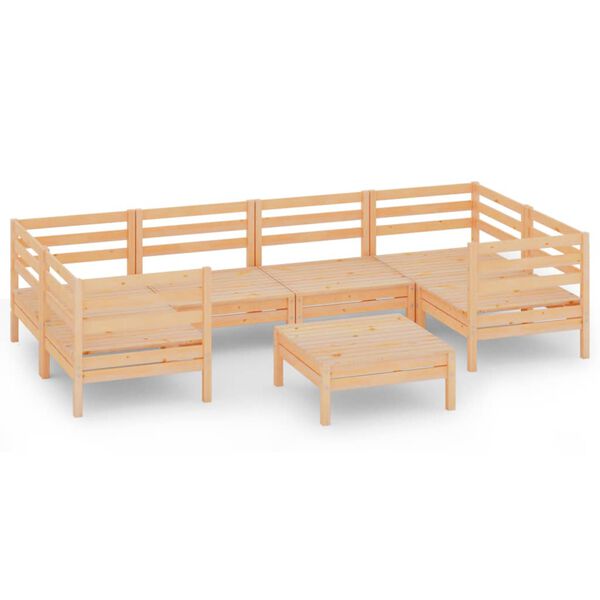 vidaXL Hagesofagruppe 7 deler heltre furu