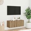 vidaXL Vegghengt TV-benk artisan eik 80x30x30 cm konstruert tre