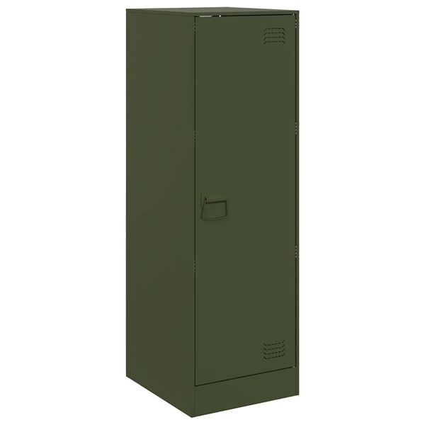 vidaXL Skjenk olivengr&oslash;nn 34,5x39x107 cm st&aring;l