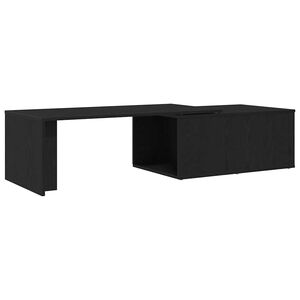 vidaXL Kaffebord Svart Eik 150 x 50 x 35 cm Konstruert tre