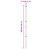 vidaXL Gjerdepunkter 7 pcs Grå Ø32mm 200 cm Galvanisert stål