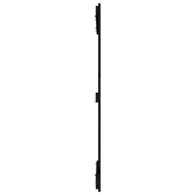 vidaXL Veggmontert sengegavl svart 82,5x3x110 cm heltre furu