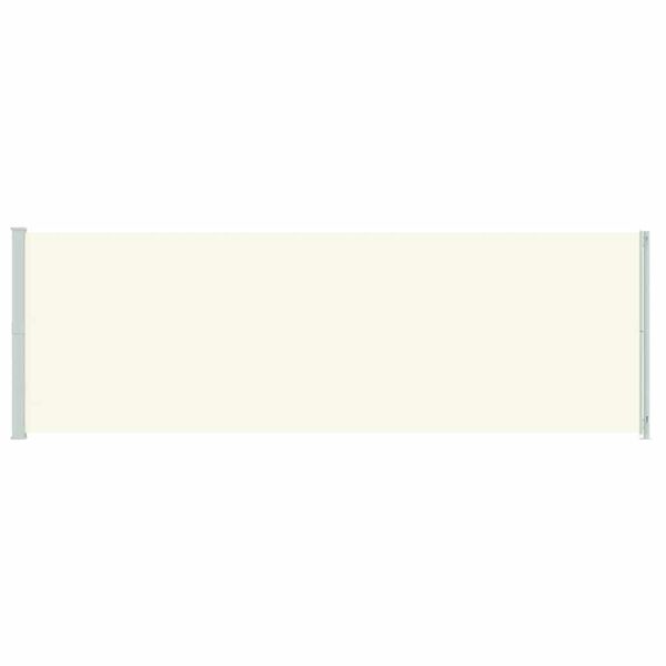 vidaXL Uttrekkbar sidemarkise 200x600 cm kremhvit