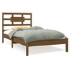 vidaXL Sengeramme honningbrun heltre 90x190 cm Single