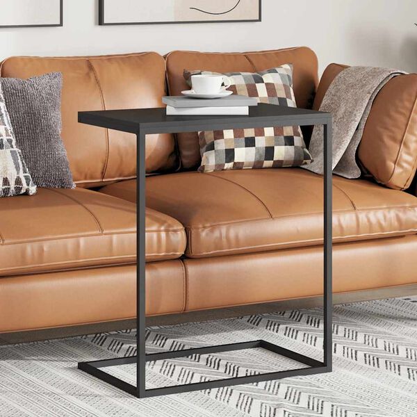 vidaXL Sidebord svart 55x35x66 cm konstruert tre