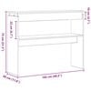 vidaXL Konsollbord Svart Eik 80 x 30 x 102 cm Konstruert tre