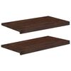 vidaXL Vinduplanker 2 stk. M&oslash;rk brun 80x 40 x 2 cm Massiv b&oslash;ketre