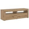 vidaXL TV-benk med LED-lys artisan eik 120x35x40 cm konstruert tre