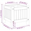vidaXL Plantekasse med foring 31x31x30 cm helte akasie