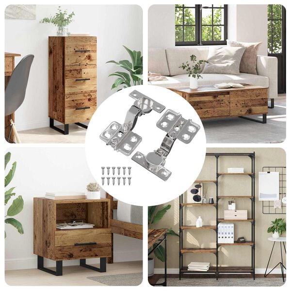 vidaXL Hingse 2 pcs Nikkel 26 mm Jern