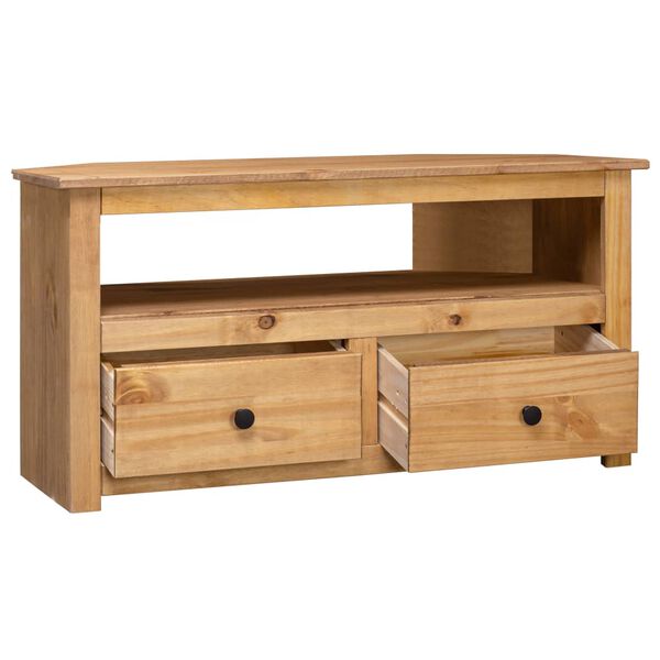 vidaXL TV-hj&oslash;rneskap 93x49x49 cm heltre furu Panama Range