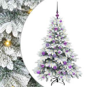 vidaXL Kunstig juletre med 150 LED med stativ Hvit 120 cm PE og PVC