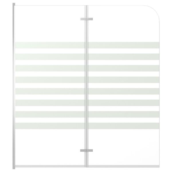 vidaXL Badekarvegg 120x140 cm herdet glass stripet