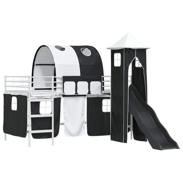 vidaXL Hvit og svart 79,5 x 200 cm