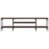 vidaXL TV-benk brun eik 161x35x45 cm konstruert tre og jern