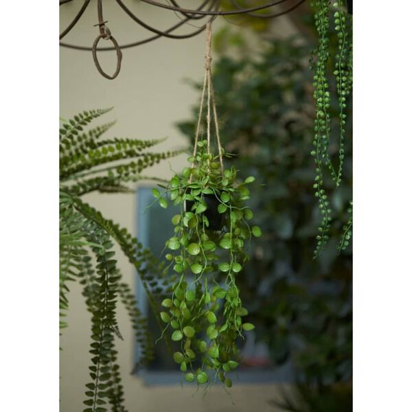 Emerald Artificial Ceropegia hengende busk 50 cm i potte