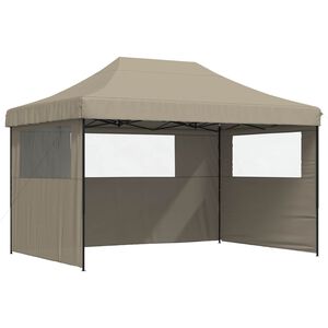 vidaXL Partytelt 279 x 410 x 315 cm Gr&aring;brun Oxford Stoff