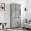 vidaXL Highboard betonggr&aring; 69,5x34x180 cm konstruert tre