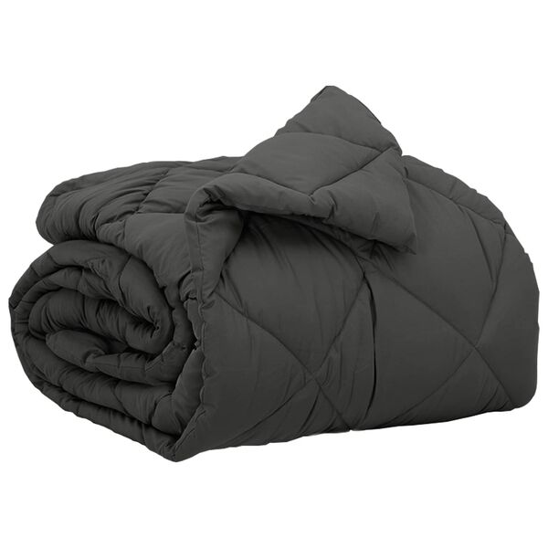 vidaXL Full &aring;r dyne Antrasitt 200 x 155 cm Mikrofiber