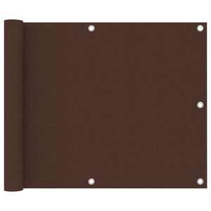 vidaXL Balkongskjerm brun 75x300 cm oxfordstoff
