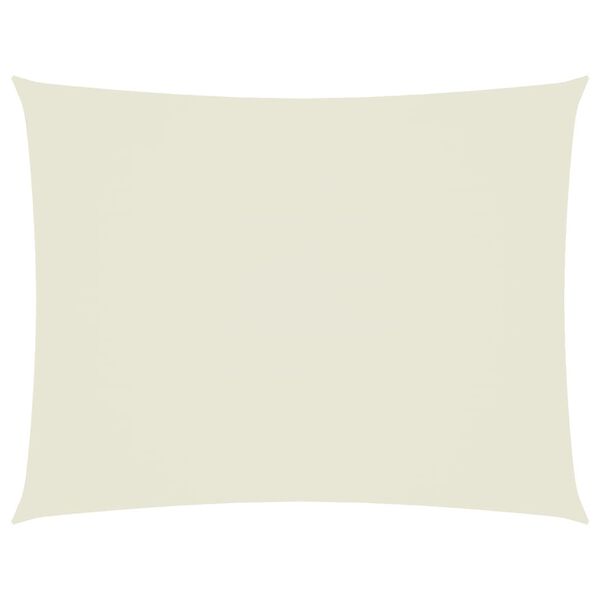 vidaXL Solseil oxfordstoff rektangulær 5x7 m kremhvit