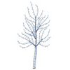 vidaXL Vegghengt LED-juletre 150 cm 140 LED-lys Bl&aring; St&aring;l Svart