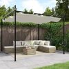 vidaXL Pergola med uttrekkbar tak kremhvit 295x292x230 cm