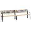 vidaXL Dobbel hagebenk 238 cm kinesisk gran
