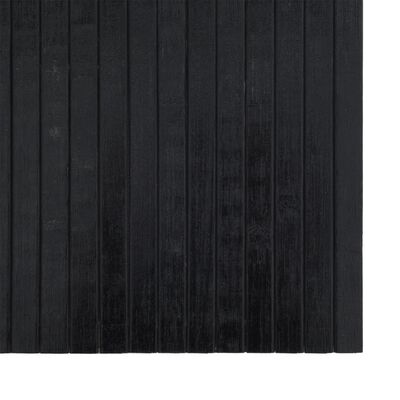 vidaXL Teppe rektangulært svart 70x100 cm bambus