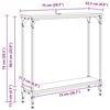 vidaXL Konsollbord Artisan Eik 75 x 22,5 x 75 cm Konstruert tre