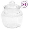 vidaXL Oppbevaringskrukker 6 stk 500 ml glass