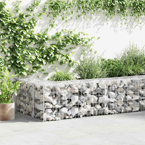 vidaXL Gabion med topp- og bunndekke galvanisert st&aring;l 600x30x50 cm