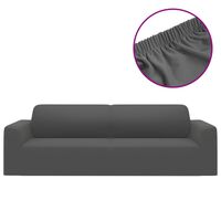vidaXL 3-seters sofaovertrekk polyester antrasitt