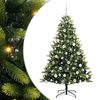 vidaXL Kunstig leddet juletre med 300 LED-lamper Gr&oslash;nn 180 cm