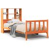 vidaXL Seng med bokhylle uten madrass voksbrun 75x190 cm heltre