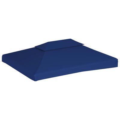vidaXL Dobbel toppduk til paviljong 310 g/m² 4x3 m blå