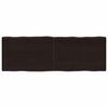 vidaXL Bordplate m&oslash;rkebrun 120x40x(2-4)cm behandlet heltre naturlig