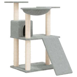 vidaXL Kattetre med klorestolper i sisal lysegr&aring; 83 cm