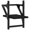 vidaXL Vegghyller med stenger 2 stk svart 20x25x30 cm
