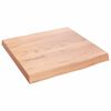 vidaXL Bordplate lysebrun 40x40x(2-4)cm behandlet heltre naturlig kant
