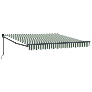 vidaXL Markise Gr&oslash;nn og hvit 300 x 250 x 165 cm Polyester