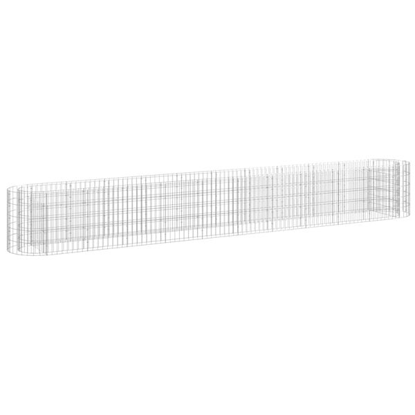 vidaXL Gabion høybed galvanisert jern 400x50x50 cm