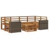 vidaXL Utend&oslash;rs sofa-sett 7 pcs Naturlig Solid akasietre